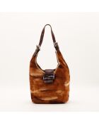 Sac en cuir Mamma fauve - 22 x 27 x 13 cm
