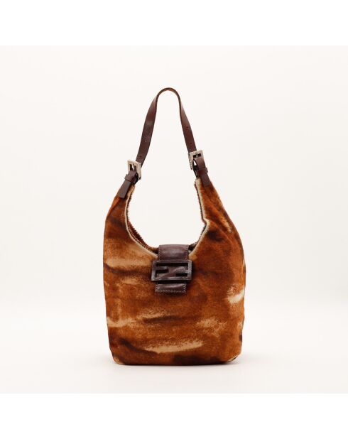 Sac en cuir Mamma fauve - 22 x 27 x 13 cm