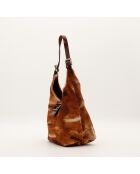 Sac en cuir Mamma fauve - 22 x 27 x 13 cm