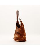 Sac en cuir Mamma fauve - 22 x 27 x 13 cm