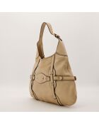 Sac en cuir Hobo Horsebit 85ème Anniversaire crème - 33 x 40 x 5 cm