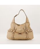 Sac en cuir Hobo Horsebit 85ème Anniversaire crème - 33 x 40 x 5 cm