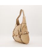 Sac en cuir Hobo Horsebit 85ème Anniversaire crème - 33 x 40 x 5 cm