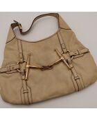 Sac en cuir Hobo Horsebit 85ème Anniversaire crème - 33 x 40 x 5 cm