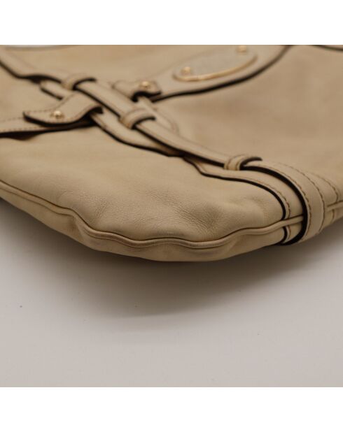 Sac en cuir Hobo Horsebit 85ème Anniversaire crème - 33 x 40 x 5 cm