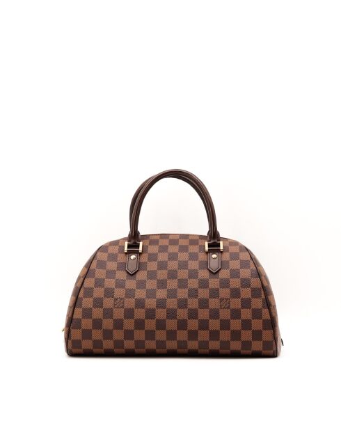 Sac Ribera MM Damier ébène ébène - 35 x 22 x 19 cm