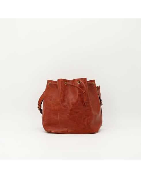 Sac en cuir Petit Noé Épi marron - 25 x 26 x 20 cm