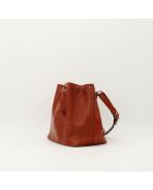 Sac en cuir Petit Noé Épi marron - 25 x 26 x 20 cm