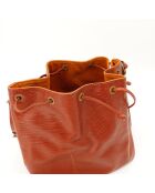 Sac en cuir Petit Noé Épi marron - 25 x 26 x 20 cm