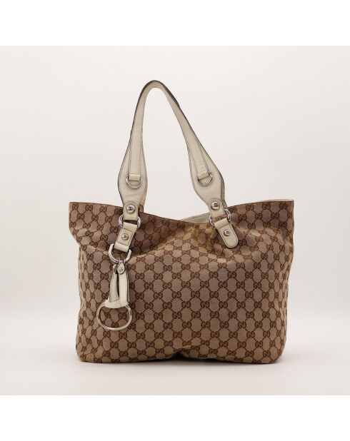 Tote bag Horsebit beige - 30 x 33 x 17 cm