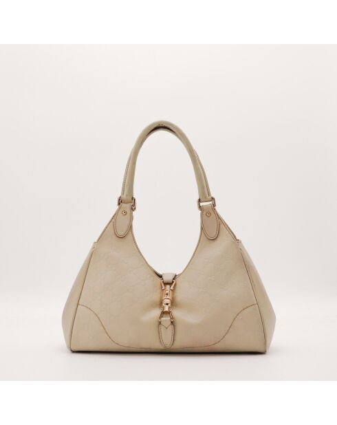 Sac en cuir Hobo Guccissima crème - 30 x 17 x 11 cm