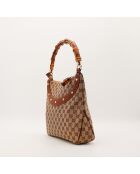 Sac Hobo Anita Bambou beige - 32 x 25 x 8 cm