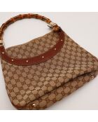 Sac Hobo Anita Bambou beige - 32 x 25 x 8 cm