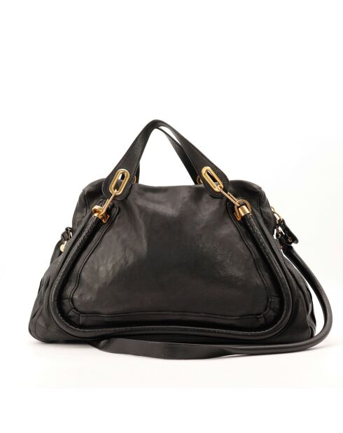 Sac en cuir Paraty noir - 44 x 28 x 18 cm