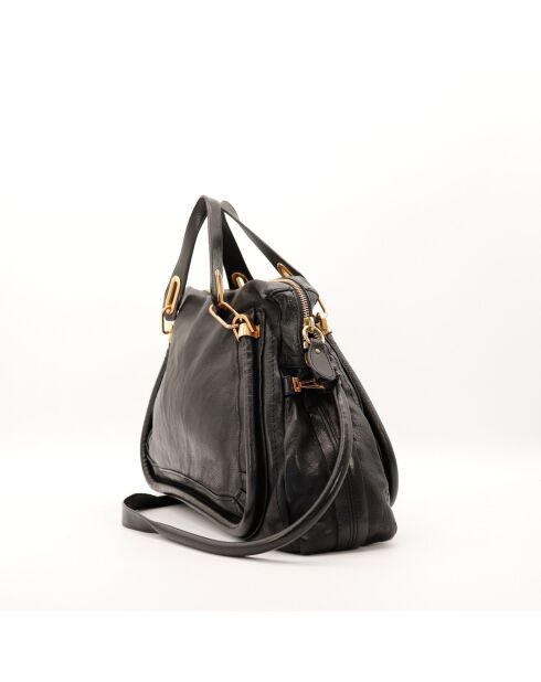 Sac en cuir Paraty noir - 44 x 28 x 18 cm