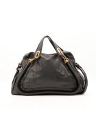 Sac en cuir Paraty noir - 44 x 28 x 18 cm