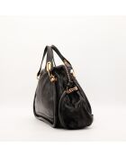 Sac en cuir Paraty noir - 44 x 28 x 18 cm