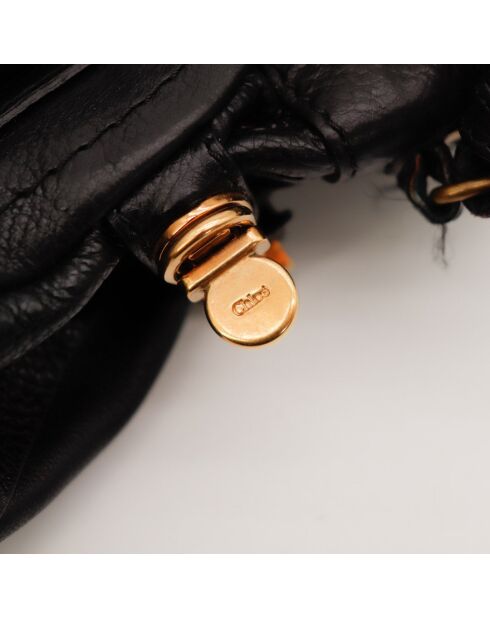Sac en cuir Paraty noir - 44 x 28 x 18 cm