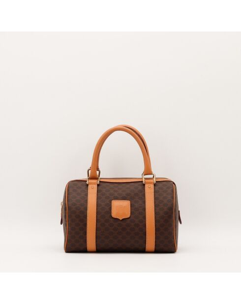 Sac Mini Boston Macadam marron - 25 x 15 x 14 cm