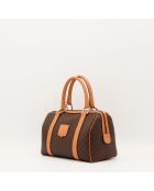 Sac Mini Boston Macadam marron - 25 x 15 x 14 cm