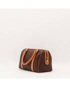 Sac Mini Boston Macadam marron - 25 x 15 x 14 cm
