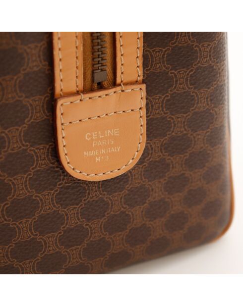 Sac Mini Boston Macadam marron - 25 x 15 x 14 cm