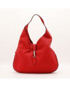 Sac en cuir Jackie rouge - 43 x 34 x 10 cm