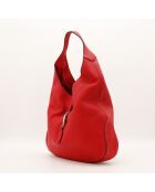 Sac en cuir Jackie rouge - 43 x 34 x 10 cm