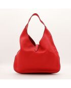 Sac en cuir Jackie rouge - 43 x 34 x 10 cm