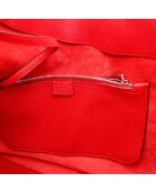 Sac en cuir Jackie rouge - 43 x 34 x 10 cm
