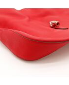 Sac en cuir Jackie rouge - 43 x 34 x 10 cm