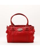 Sac en cuir Saint Germain rouge profond - 37 x 27 x 10 cm