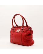 Sac en cuir Saint Germain rouge profond - 37 x 27 x 10 cm