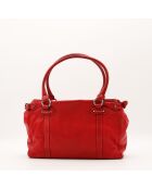 Sac en cuir Saint Germain rouge profond - 37 x 27 x 10 cm