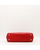 Sac en cuir Saint Germain rouge profond - 37 x 27 x 10 cm