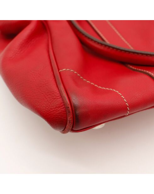 Sac en cuir Saint Germain rouge profond - 37 x 27 x 10 cm