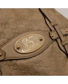 Sac en cuir Hobo Horsebit 85th Guccissima beige - 41 x 26 x 2 cm