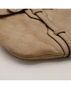 Sac en cuir Hobo Horsebit 85th Guccissima beige - 41 x 26 x 2 cm