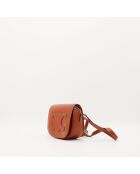 Sac en cuir Folco camel - 18.5 x 15 x 7 cm