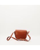Sac en cuir Folco camel - 18.5 x 15 x 7 cm
