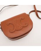 Sac en cuir Folco camel - 18.5 x 15 x 7 cm