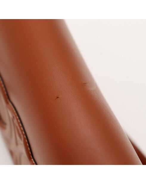Sac en cuir Folco camel - 18.5 x 15 x 7 cm