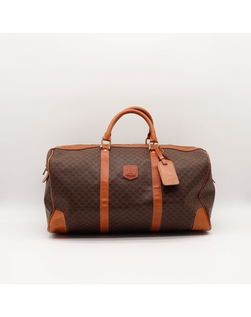 Sac Boston Macadam marron - 31 x 19 x 17 cm