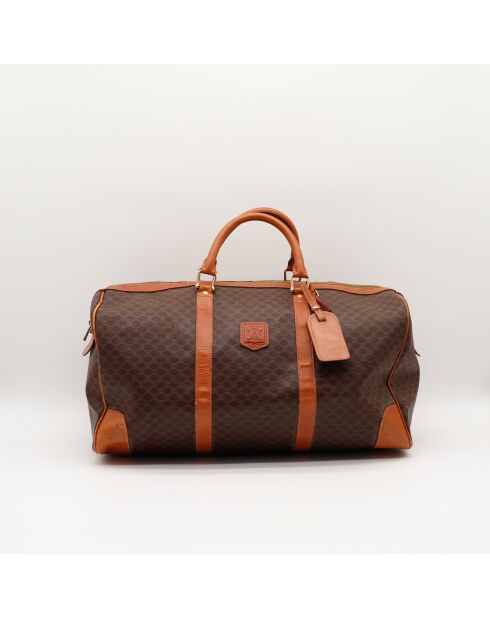 Sac Boston Macadam marron - 31 x 19 x 17 cm