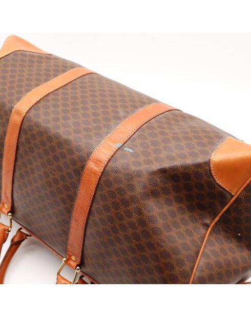 Sac Boston Macadam marron - 31 x 19 x 17 cm