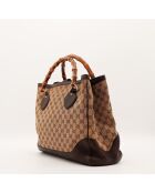 Tote bag Bambou marron - 29 x 23 x 7 cm