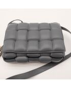 Sac en cuir Padded Cassette gris - 26 x 18 x 8 cm