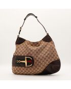 Sac Jackie Horsebit marron - 35 x 28 cm