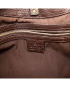 Sac Jackie Horsebit marron - 35 x 28 cm