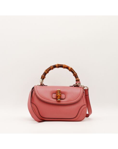 Sac en cuir Bambou 1947 rose - 27 x 17 x 12 cm